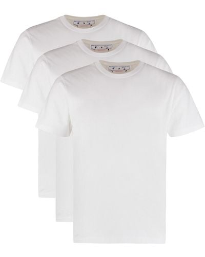 Off-White c/o Virgil Abloh Set Of Three Cotton T-shirts - White