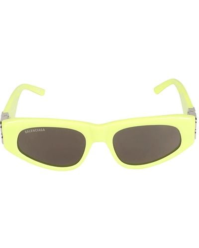 Balenciaga Bb Hinge Logo Sunglasses - Yellow
