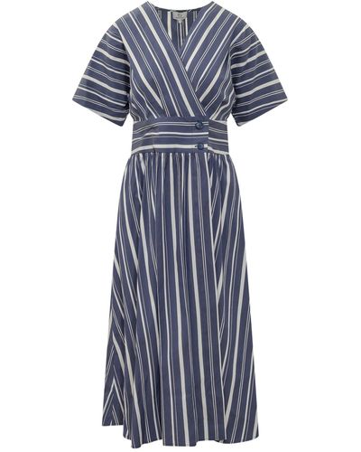 Woolrich Dress With Striped Pattern - Blue