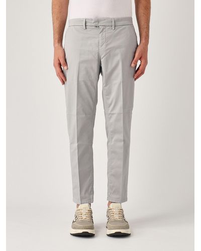 Dondup Pantalone Pablo Capri Fondo 18 Tasca America Trousers - Grey