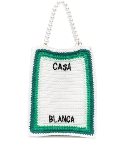 Casablancabrand And Cotton Tote Bag - Green