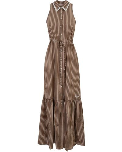 Mc2 Saint Barth Ida Stripes Dress - Natural