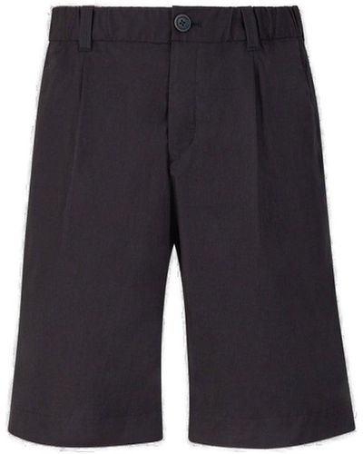 Herno Technical Cotton Bermuda Shorts - Blue