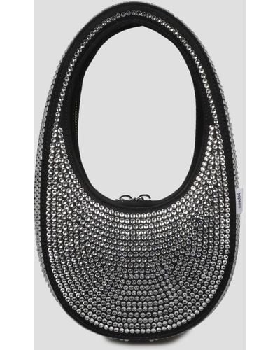 Coperni Crystal-Embellished Mini Swipe Bag - Black