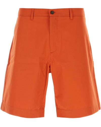 Maison Kitsuné Dark Cotton Bermuda Shorts - Orange