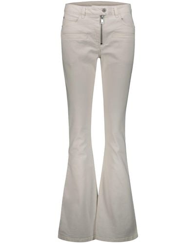 Courreges Zipper White Denim Pants Clothing - Gray