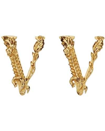 Versace Virtus Stud Earrings - Metallic