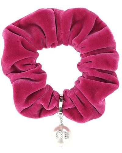 Miu Miu Fuchsia Velvet Scrunchie - Pink