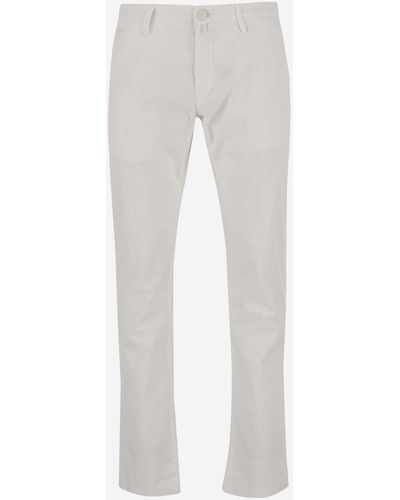 Jacob Cohen Cotton Stratch Trousers - White
