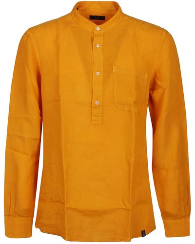 Fay Korean Collar Shirt - Orange
