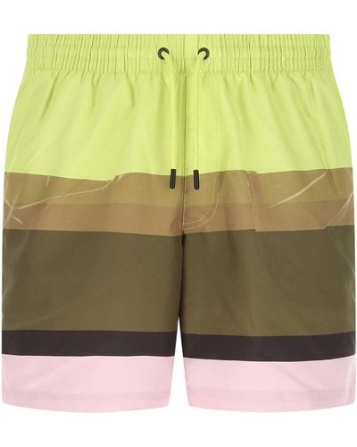 Dries Van Noten Printed Nylon Bermuda Shorts - Green