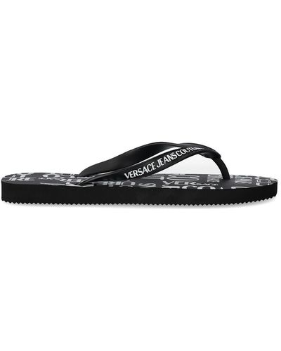 Versace Doddle Logo Black Flip Flops