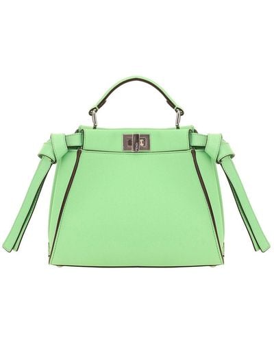 Fendi Peekaboo Mini Hand Bag - Green