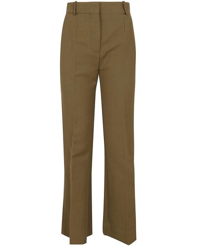 Victoria Beckham Cropped Kick Trousers - Green