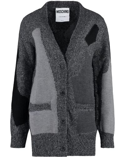 Moschino Knitted Cardigan - Grey
