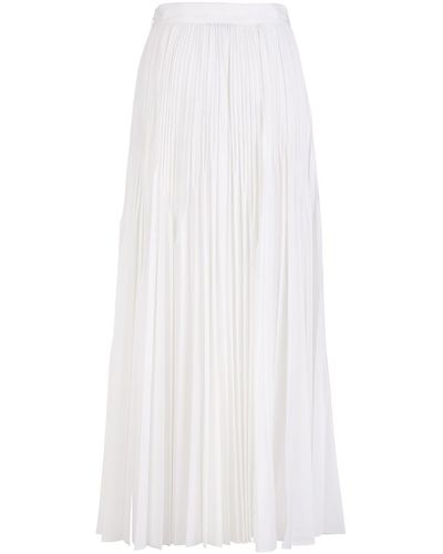 Alberta Ferretti Woman White Pleated Midi Skirt
