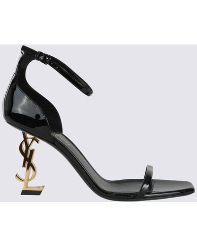 Saint Laurent Leather Opyum Sandals - Black