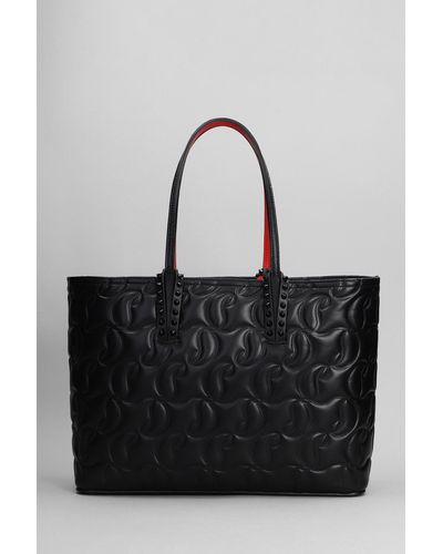 Christian Louboutin Cabata Small Tote In Black Leather