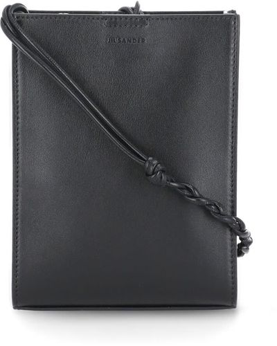 Jil Sander Leather Tangle Small Crossbody Bag - Black