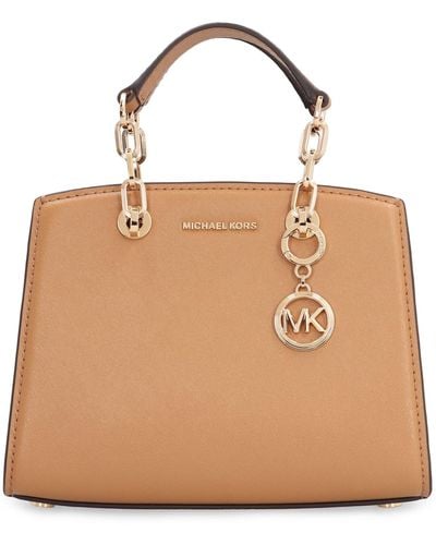 MICHAEL Michael Kors Cynthia Leather Mini Bag - Brown