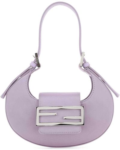 Fendi Lilac Leather Mini Cookie Handbag - Purple