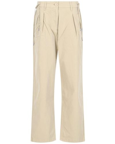Saks Potts Straight Trousers - Natural