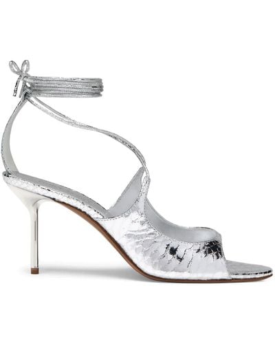 Paris Texas Loulou Lace-Up Stiletto Sandal - White