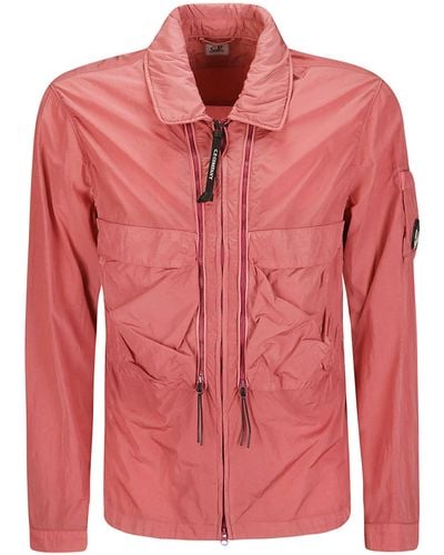 C.P. Company Chrome-R Hooded Overshirt - Pink