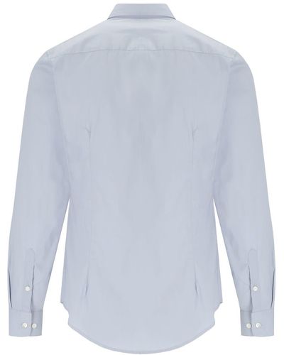 Giorgio Armani Powder Poplin Shirt - Blue