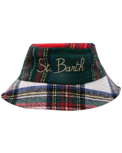 Mc2 Saint Barth Patchwork Tartan Bucket Hat - Green