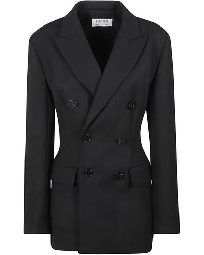 Gauchère Double-Breasted Buttoned Blazer - Black