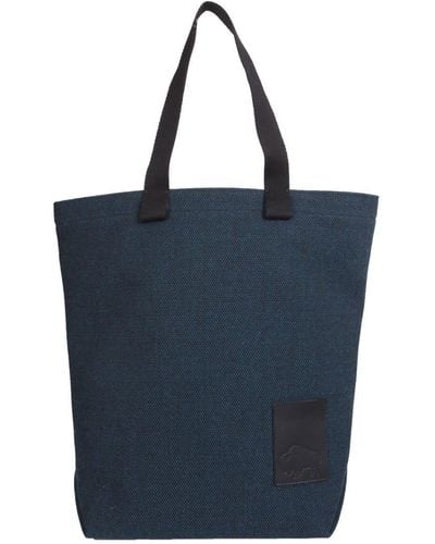 Il Bisonte Canvas Shopping Bag - Blue