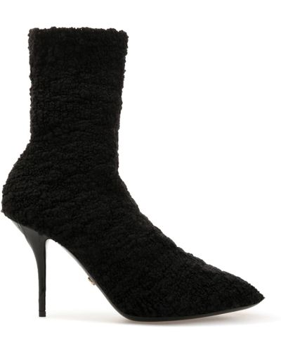 Dolce & Gabbana Shearling Boots - Black