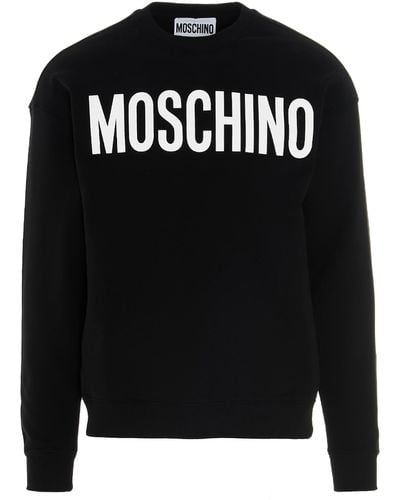 Moschino Lettering Logo Print Sweatshirt White/black