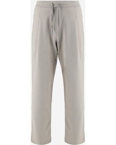 A PAPER KID Cotton Logo Pants - Gray