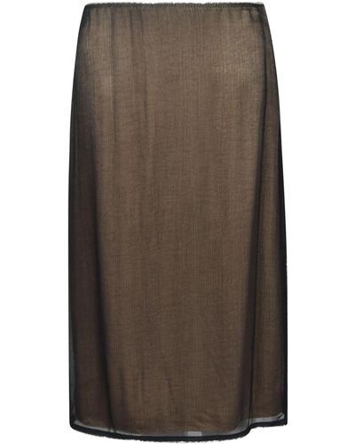 Vince Mid-Length Skirt - Brown