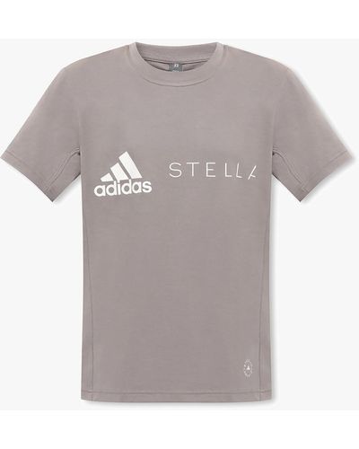 adidas By Stella McCartney T-Shirt With Logo - Gray