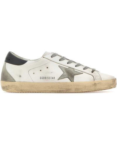 Golden Goose Leather Super Star Classic Trainers - White