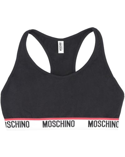 Moschino White Mini Elastic Triangle Bra – BlackSkinny