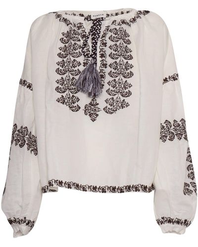 P.A.R.O.S.H. Caftan With Prints - White