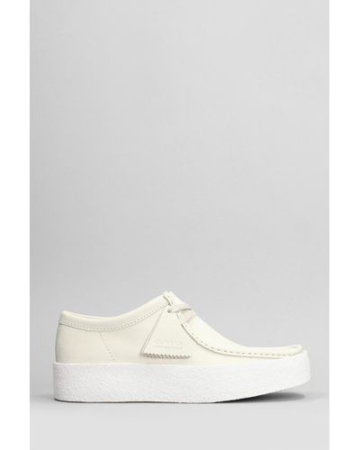 Clarks Wallabee Cup Lace Up Shoes - White