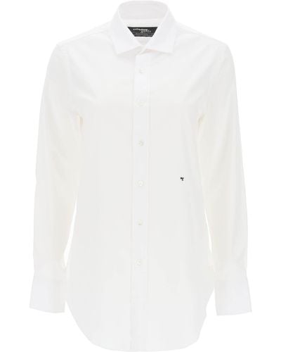 HOMMEGIRLS Cotton Twill Shirt - White