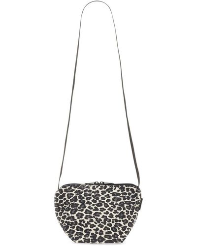Herve Chapelier Mini Bag With Animal Pattern - White
