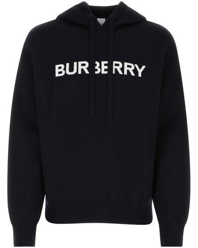 Burberry Midnight Cotton Blend Sweatshirt - Black