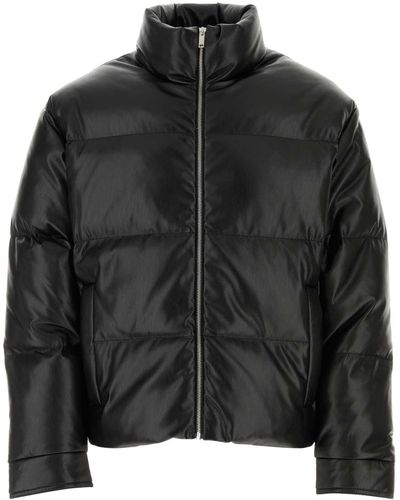 Nanushka Synthetic Leather Marron Down Jacket - Black