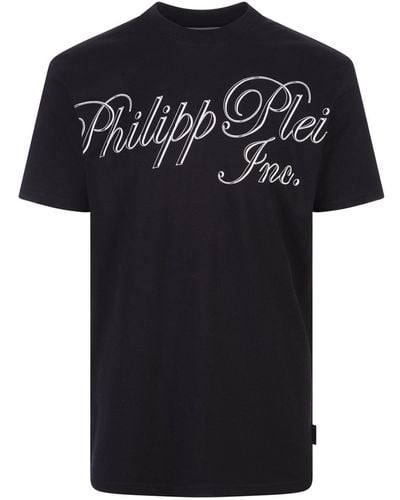 Philipp Plein T-Shirt With Tm Print - Black