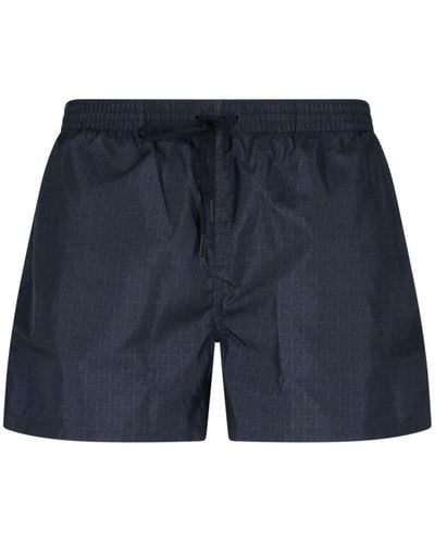 Fendi Micro 'ff' Swim Shorts - Blue
