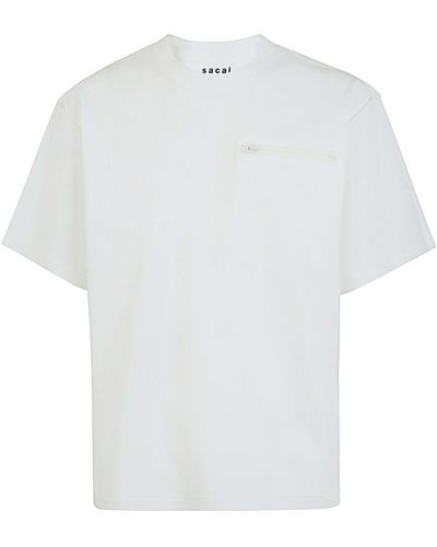 Sacai Cotton Jersey T-shirt Clothing - White