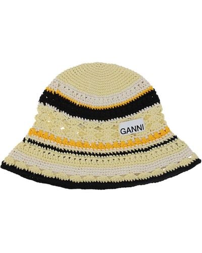Ganni Crochet Bucket Hat - Multicolor