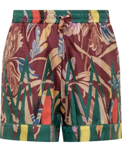 Pierre Louis Mascia Silk Shorts - Multicolor